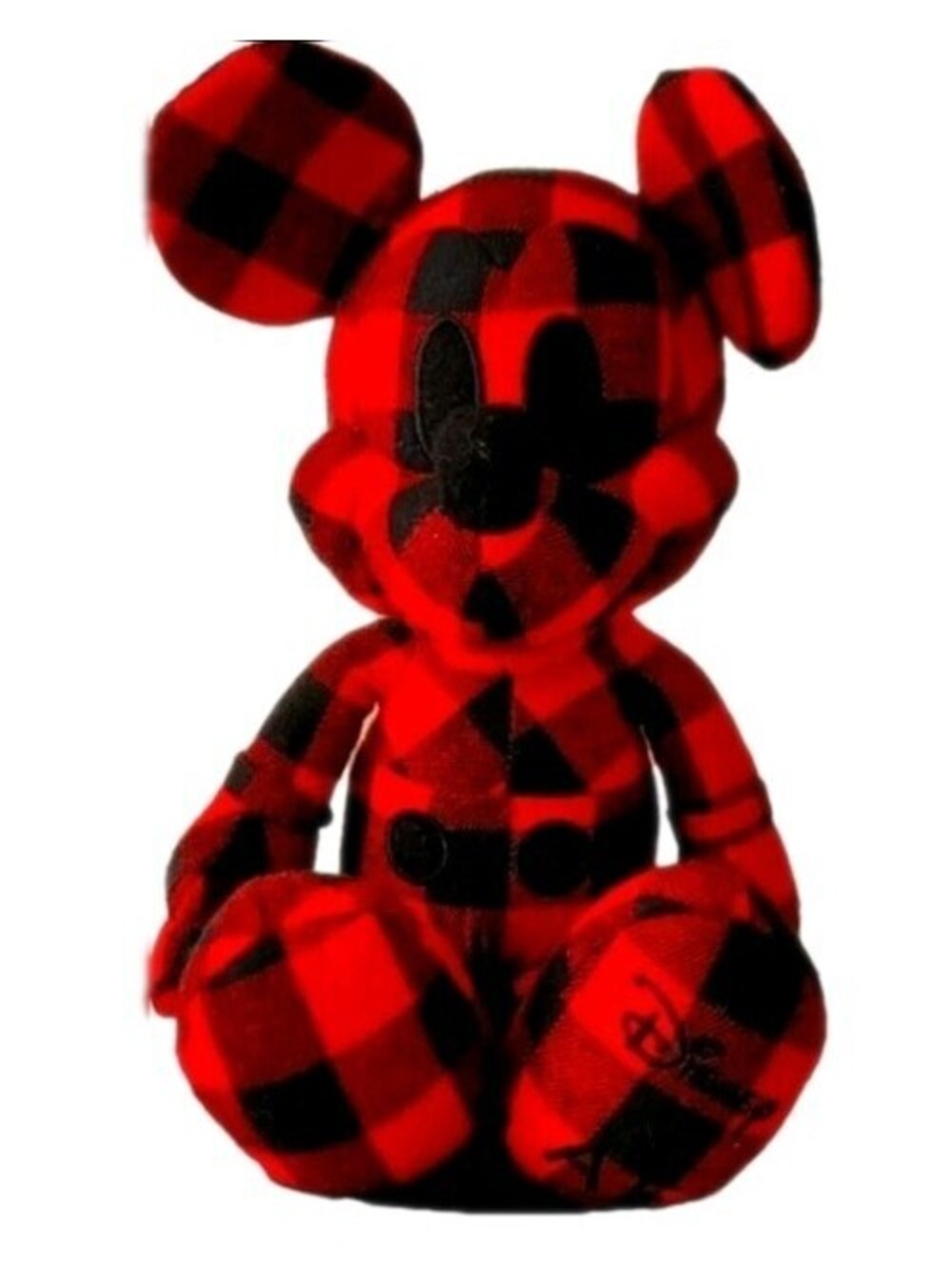 Disney Mickey Mouse X AE American Eagle Special Edition Plush Doll Red Plaid 13”